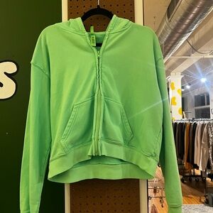 Skims Green Zip-Up Hoodie